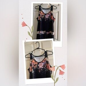 Sleeveless Floral Midi/ Swim Cover
